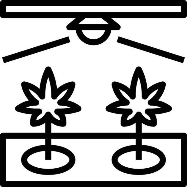 Cannabis Farm Cultivation Icon — Stock Vector