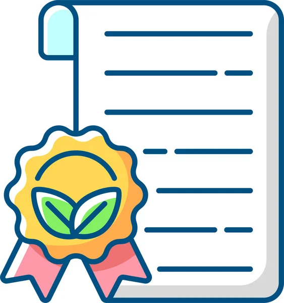 Gecertificeerd Pictogram Kwaliteitscertificaat — Stockvector