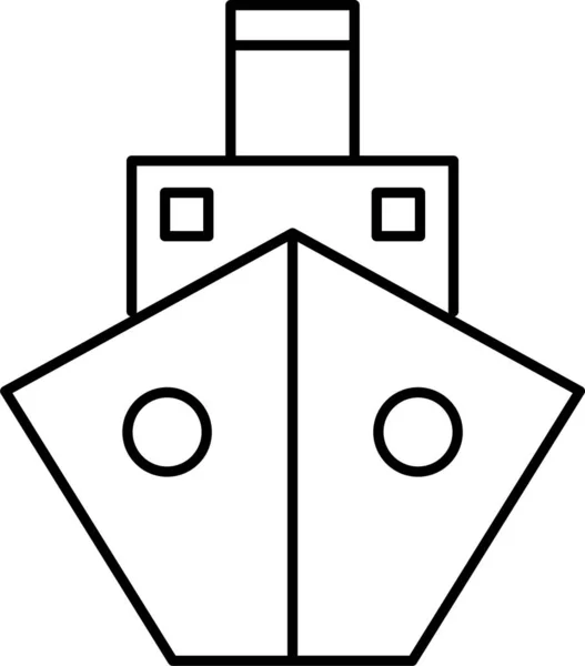 Crucero Barco Icono Estilo Esquema — Archivo Imágenes Vectoriales