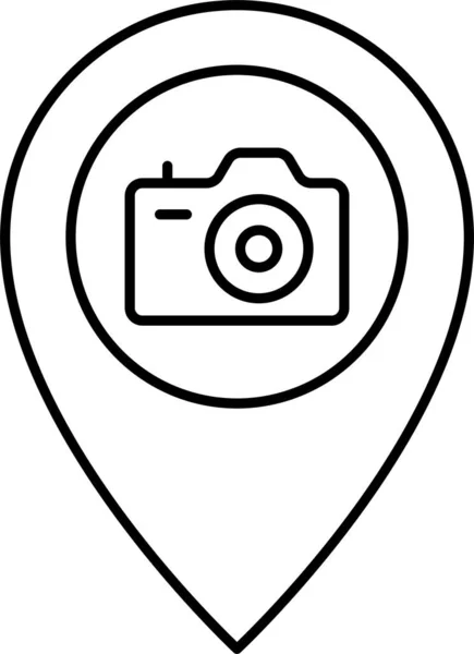 Ikona Digitalizace Fotoaparátu Stylu Osnovy — Stockový vektor