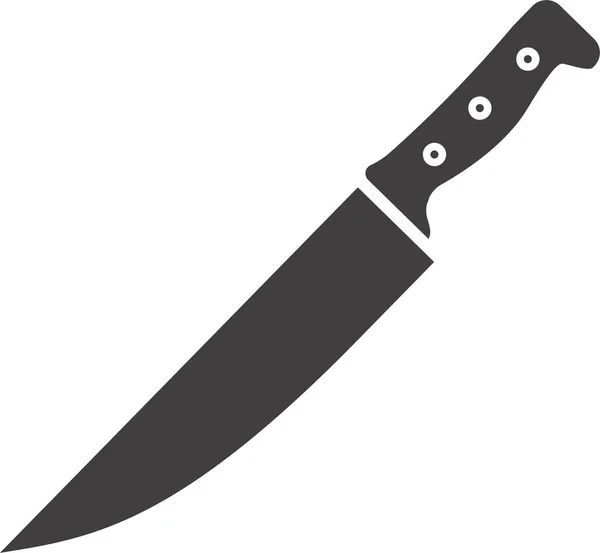 Couteau Couverts Hachoir Icône Dans Style Solide — Image vectorielle