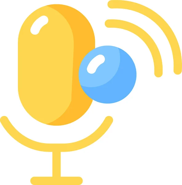 Voice Assistant Speaker Record Icon — Stock Vector