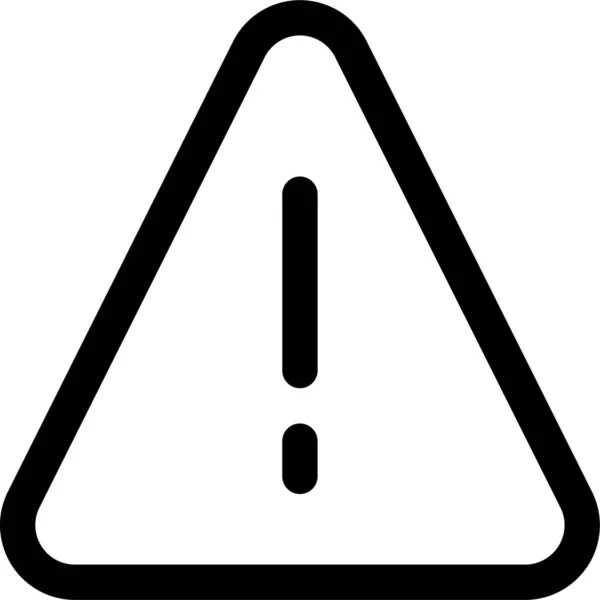 Alerta Ícone Exclamação Perigosa Categoria Computador Internet Segurança — Vetor de Stock