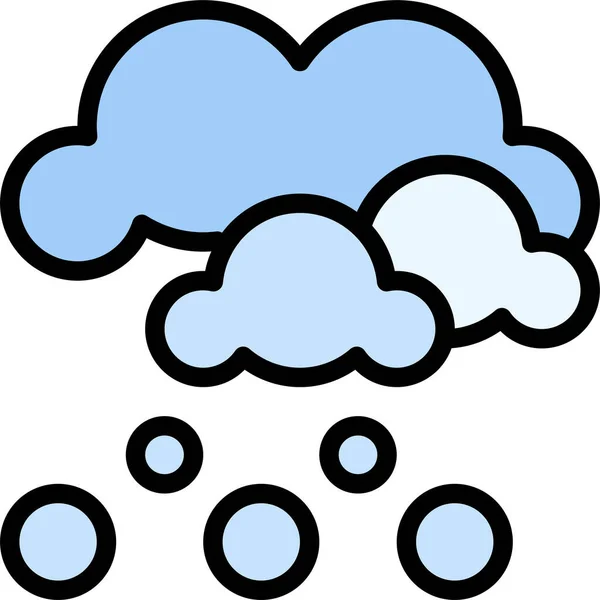 天气类别中多云的气象学自然图标 — 图库矢量图片