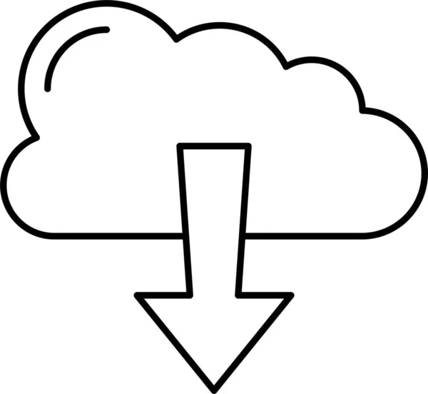 Cloud Datenbank Symbol Herunterladen — Stockvektor
