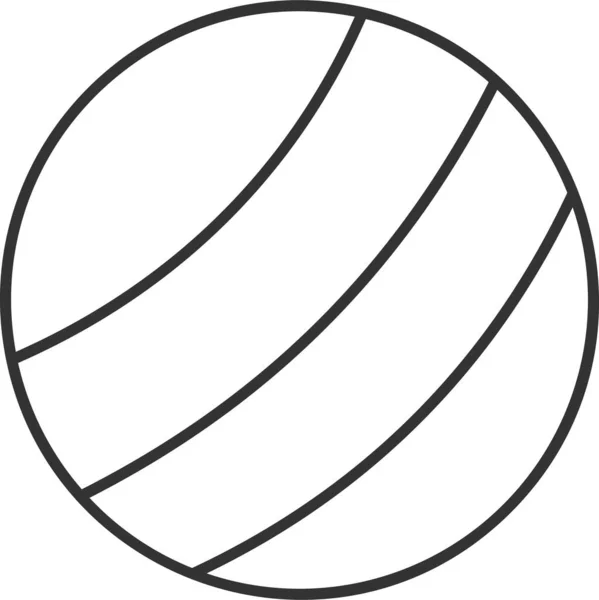 Ballkindspiel Ikone Umriss Stil — Stockvektor