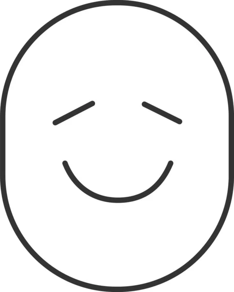 Emoji Emoticon Ícone Feliz Estilo Esboço — Vetor de Stock