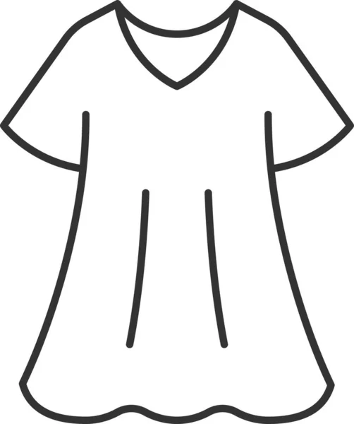 Nachtwäsche Kleidung Dressing Ikone — Stockvektor