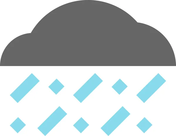 Fall Frozen Hail Icon Flat Style — Stock Vector