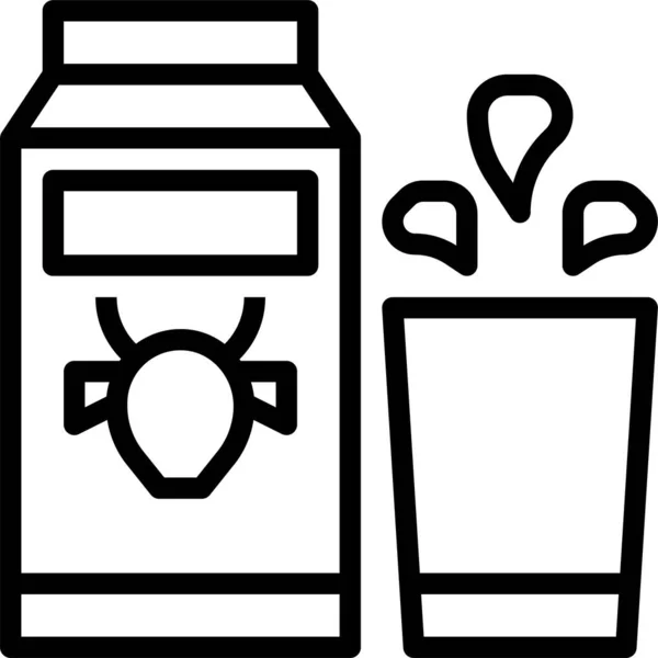 Μπουκάλι Ποτό Εικονίδιο Τροφίμων Στυλ Περίγραμμα — Διανυσματικό Αρχείο