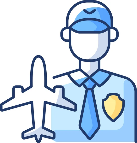 Staff Airline Aircraft Icon — Stock Vector