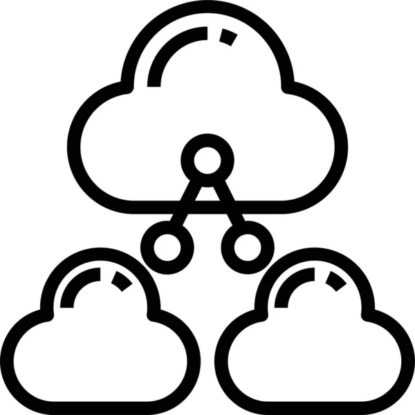 Pictogram Cloud Data Document — Stockvector