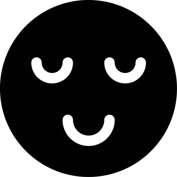 Aliviar Relaxar Emoji Ícone — Vetor de Stock