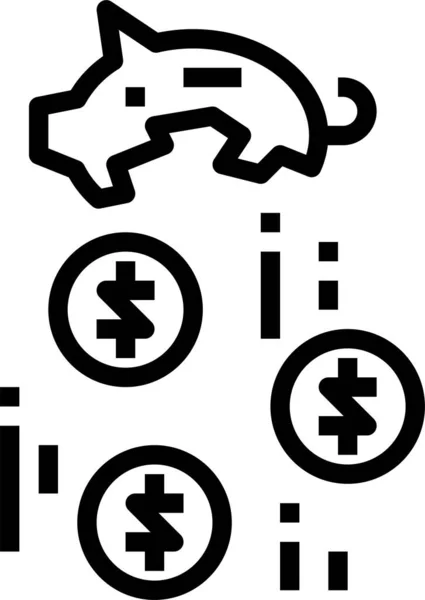 Icône Dépôt Entreprise Bancaire — Image vectorielle