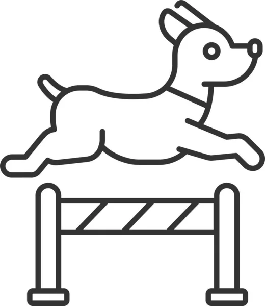 Mascota Entrenamiento Perro Actividad Icono — Vector de stock