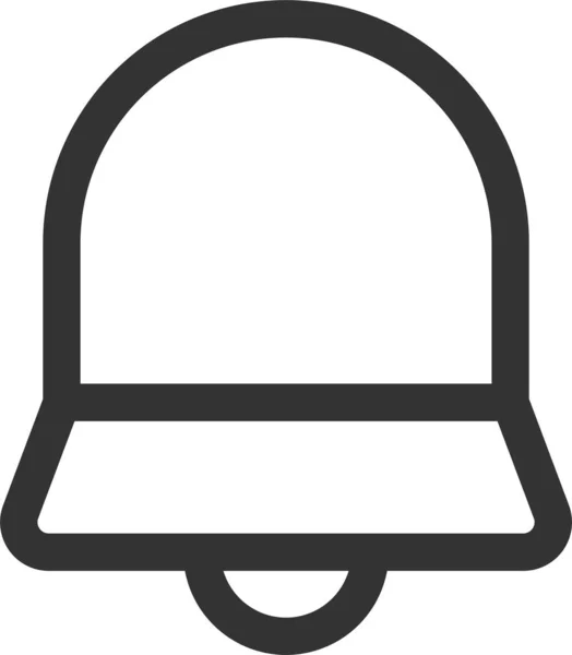 Ikona Upozornění Zvonek Upomínky Stylu Osnovy — Stockový vektor