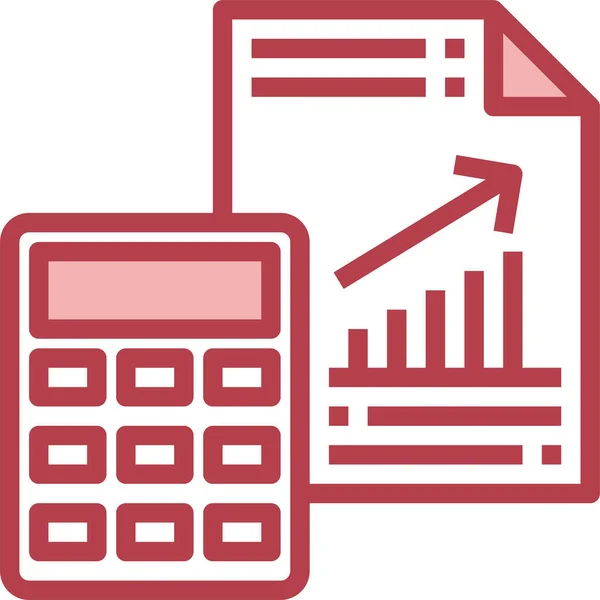 Calcolatrice Matematica Icona Pieno Stile Contorno — Vettoriale Stock