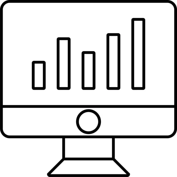 Gráfico Gráfico Análise Ícone Categoria Gestão Negócios — Vetor de Stock