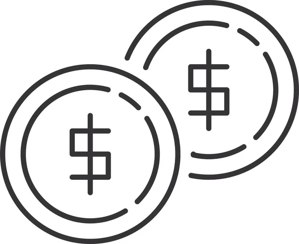 Banking Coins Currency Icon — Stock Vector
