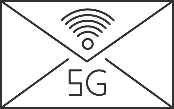 5G封筒の電子メールアイコン — ストックベクタ