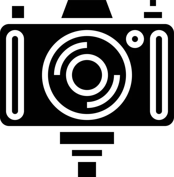 Camera Digital Interface Icon Solid Style — Stock Vector