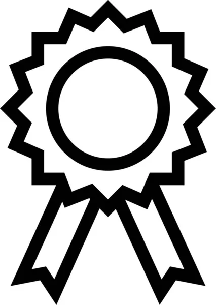 Utmärkelsemärke Badgevector Ikon Konturstil — Stock vektor
