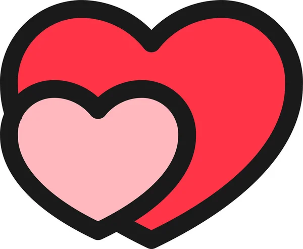 Amor Corazón Romance Icono — Vector de stock