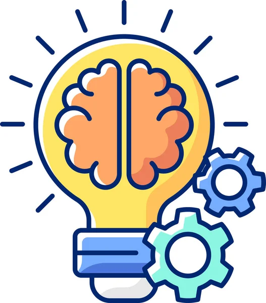 Brainstorming Creative Mind Icon — Stock Vector