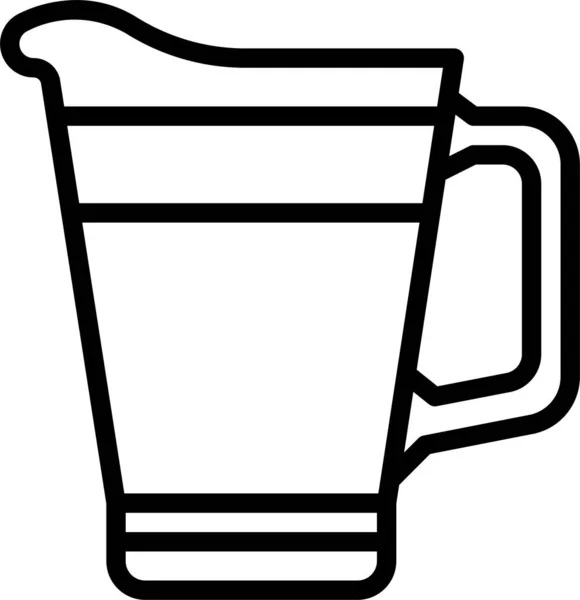 Значок Кружки Пива Кувшин Стиле Наброска — стоковый вектор