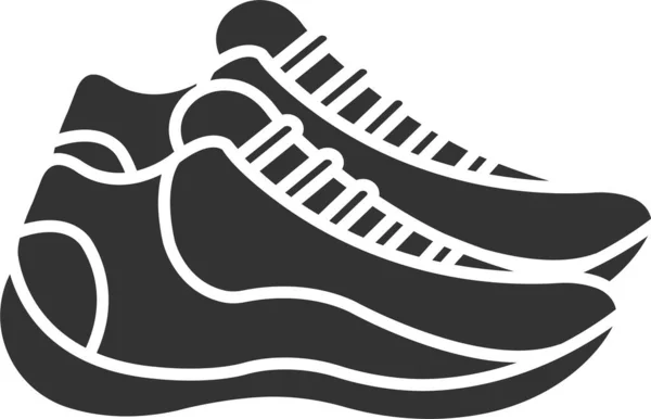 Икона Фитнес Обуви Категории Фитнес Йога Диета — стоковый вектор