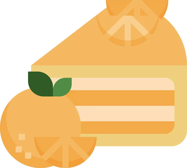 Orange Cake Bakery Icon — 图库矢量图片
