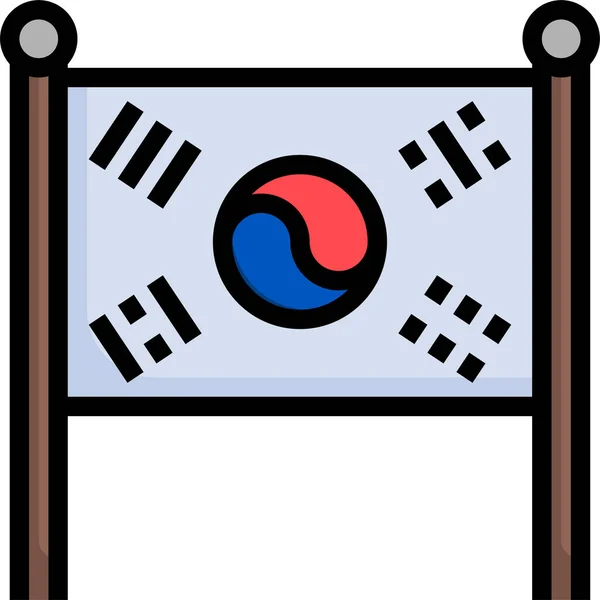 Σημαία Κορέας Νότια Εικόνα — Διανυσματικό Αρχείο