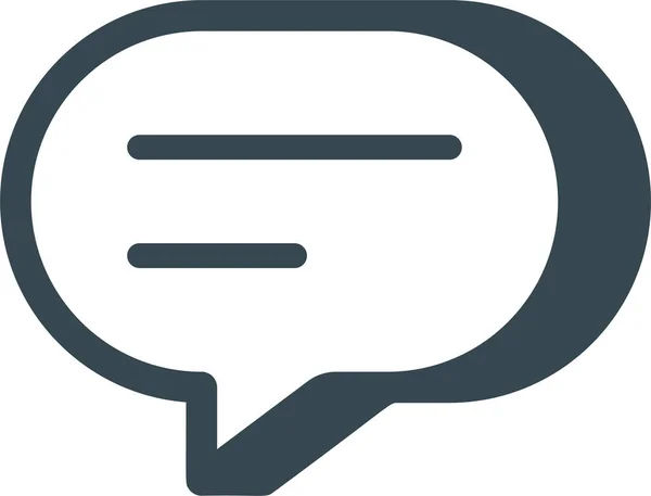 Chat Comentário Ícone Diálogo Estilo Sólido — Vetor de Stock