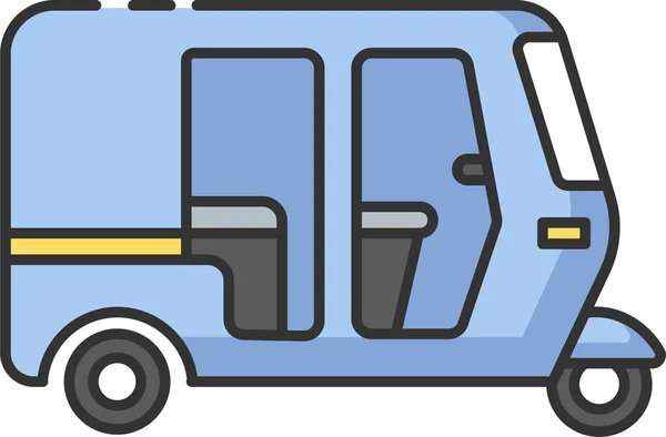 Rickshaw Taxi Icono Bangkok — Vector de stock