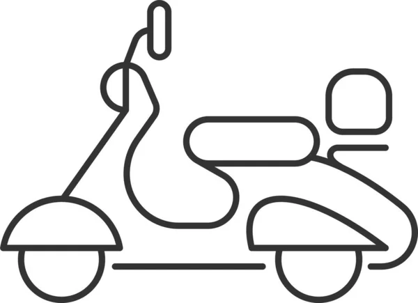 Scooter Retro Vehicle Icon — Stock Vector