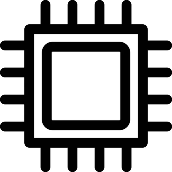 Chip Számítógép Alaplap Ikon — Stock Vector