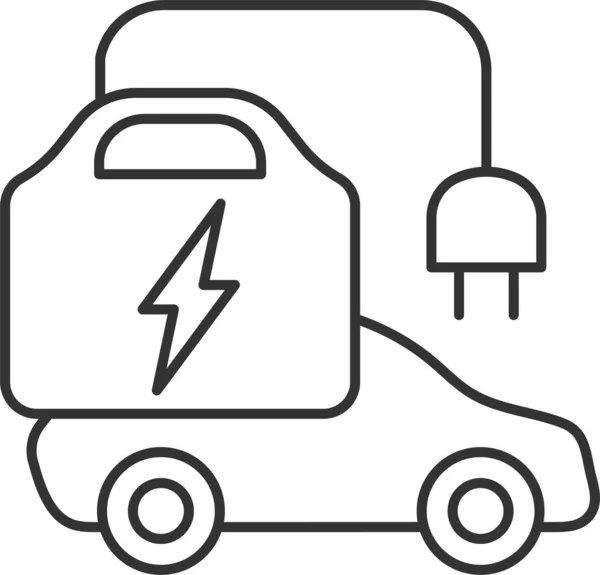 Pictogram Elektrische Opladen Groene Energie — Stockvector