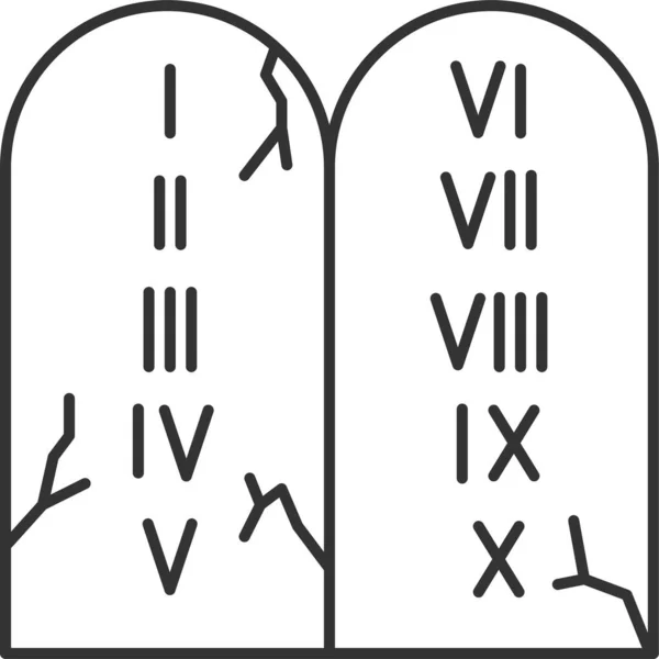 Biblická Ikona Tabletu Kategorii Znakových Symbolů — Stockový vektor