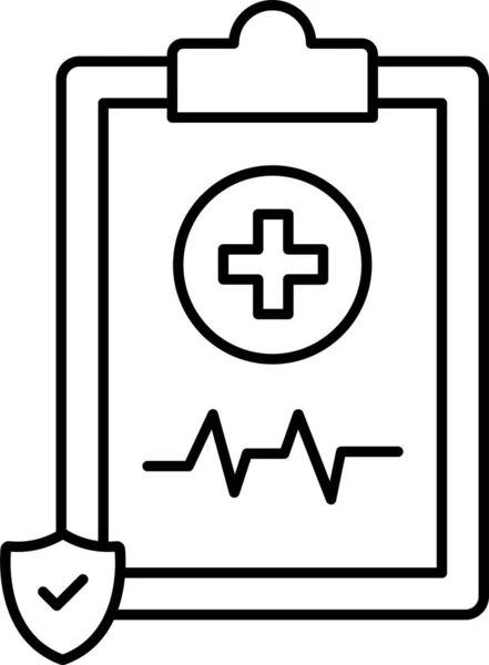 Clip Bericht Medizinische Ikone Umriss Stil — Stockvektor