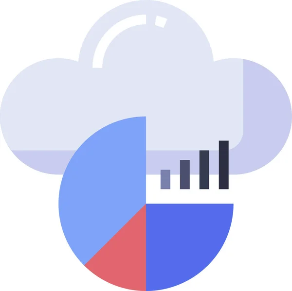 Analyse Analytics Cloud Pictogram — Stockvector