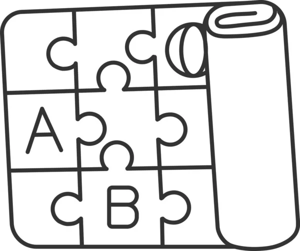Schaumstoffmatte Spielmatte Symbol — Stockvektor