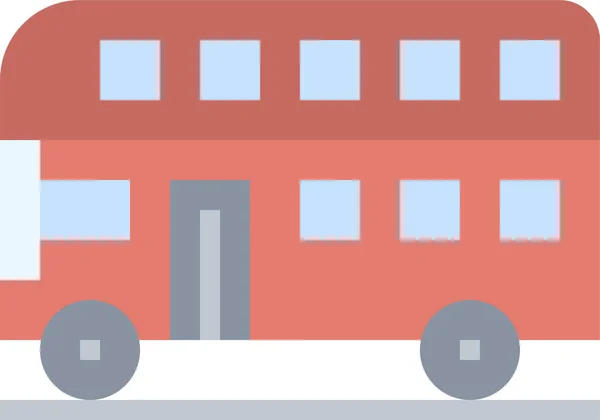 Automobile Bus Decker Icon Outline Style — Stock Vector