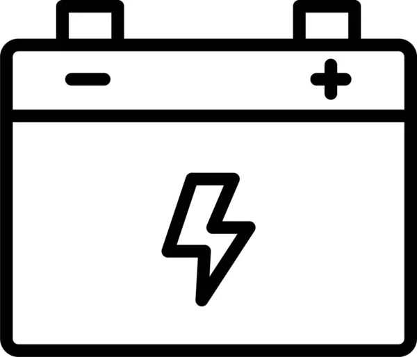 Batterij Accumulator Vermogen Pictogram — Stockvector