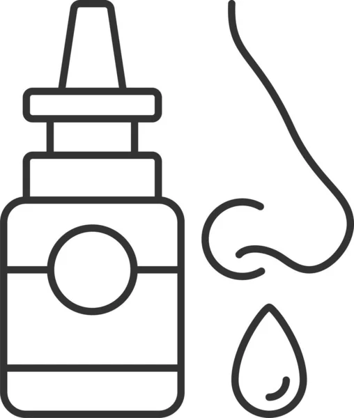 Nasal Spray Medicine Icon — Stock Vector