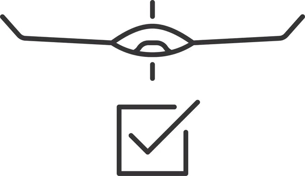 Checkbox Complete Drone Icon — Stock Vector