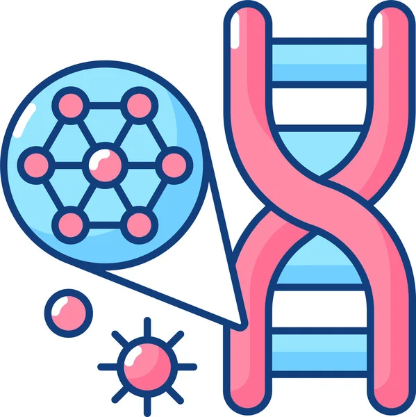 Genetikai Analízis Kromoszóma Ikon — Stock Vector