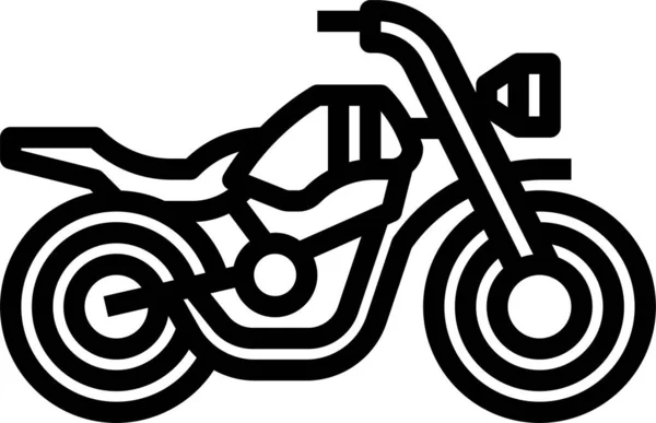 Motocicletas Motor Icono Motocicleta — Vector de stock