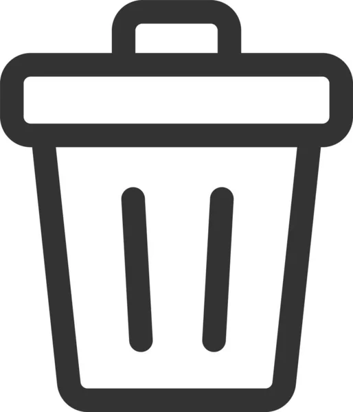 Bin Lösche Das Recycle Symbol Umriss Stil — Stockvektor