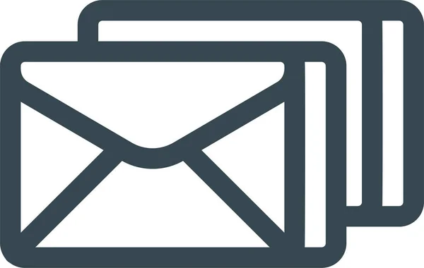 Toutes Les Icônes Forum Email Dans Style Contour — Image vectorielle