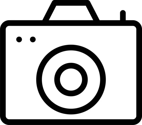 Kamera Erfasst Gadget Symbol Umrissstil — Stockvektor